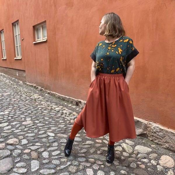 hulmuhelma skirt in tencel refibra, made in finland