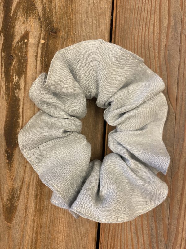 the maker linen scrunchie cloud