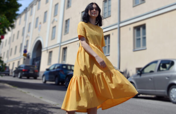 laura dress in yellow